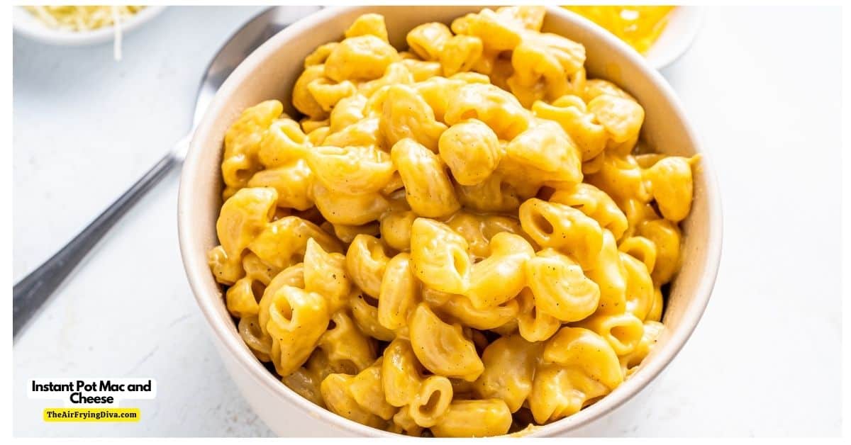 Instant Pot Mac and Cheese, a delicious and easy pressure cooker recipe for a creamy cheesy macaroni meal that can be made in an instant pot.