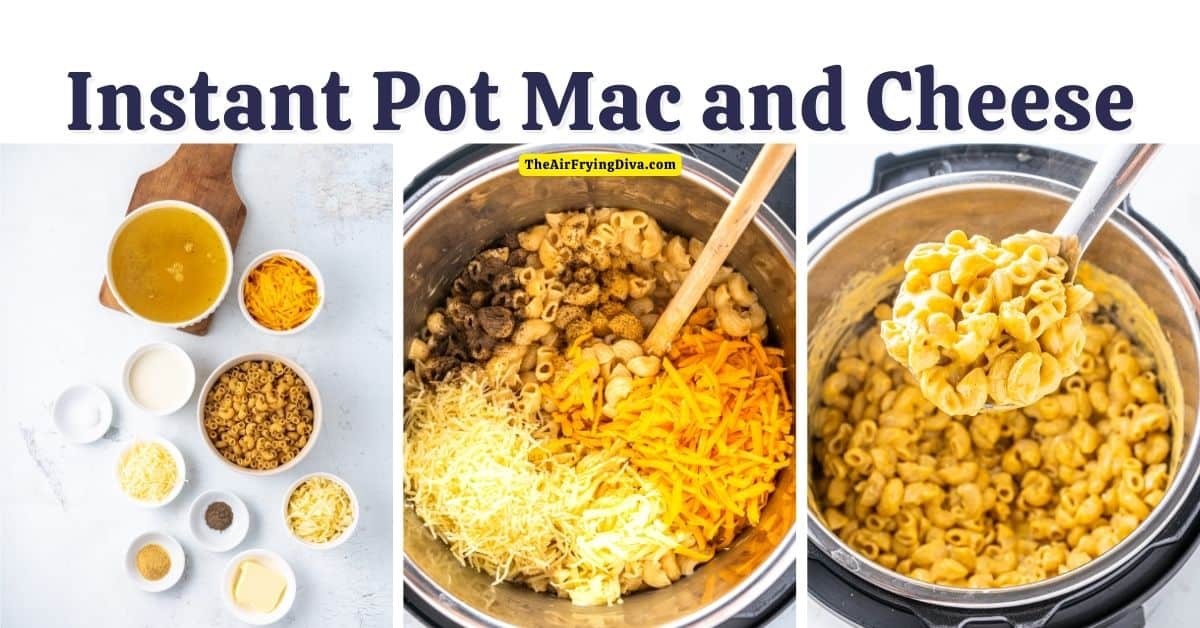 Instant Pot Mac and Cheese, a delicious and easy pressure cooker recipe for a creamy cheesy macaroni meal that can be made in an instant pot.