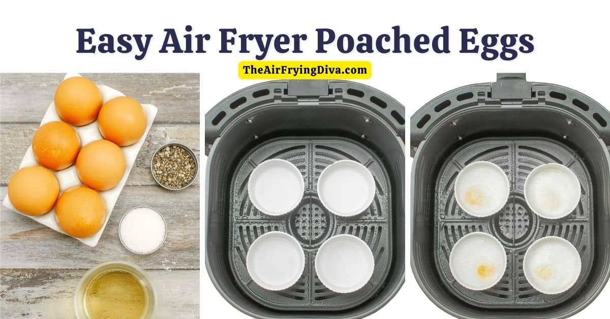 Easy Air Fryer Poached Eggs, a simple and delicious breakfast or brunch recipe for cooking poached eggs that taste great.