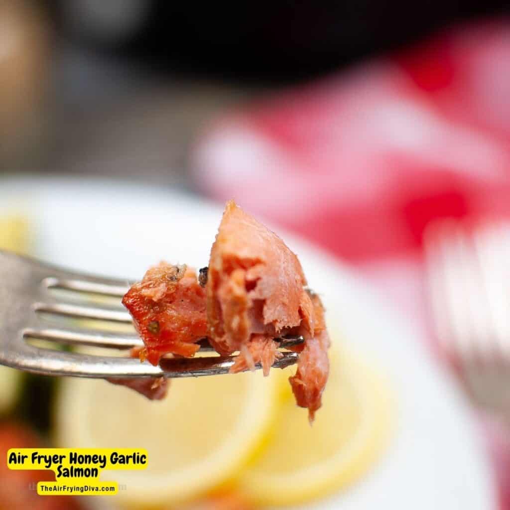 Air Fryer Honey Garlic Salmon - theairfryingdiva.com