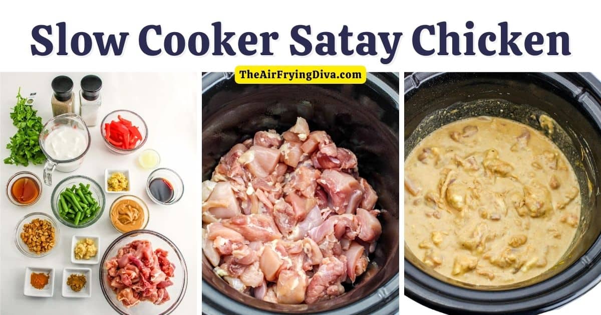 Slow Cooker Crock Pot Satay Chicken is an easy meal recipe idea moist and flavorful chicken slowly cooked in a spicy peanut butter sauce.