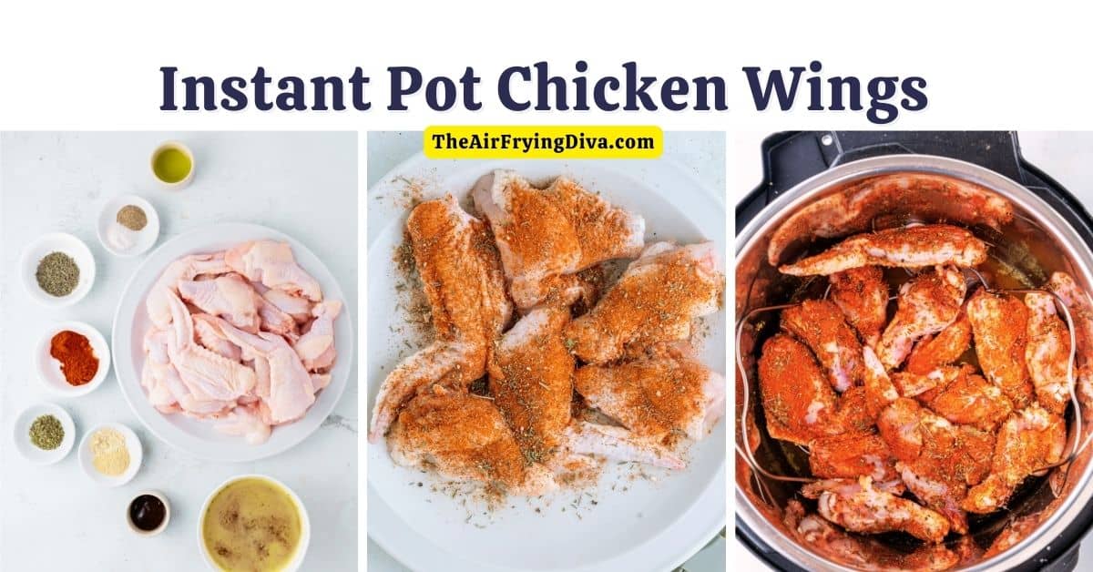 Instant Pot Chicken Wings  with video. A delicious savory and juicy meal recipe made in a pressure cooker in about 25 minutes.