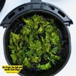 Air Fryer Sea Salt and Garlic Kale Chips.