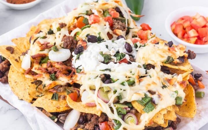 Loaded Air Fryer Nachos (with video)
