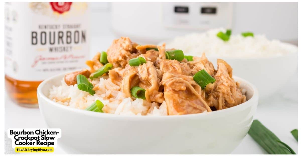 Crockpot Bourbon Chicken (Slow Cooker)  Recipe, deliciously slow cooked tender and flavorful sweet and sour chicken breasts.