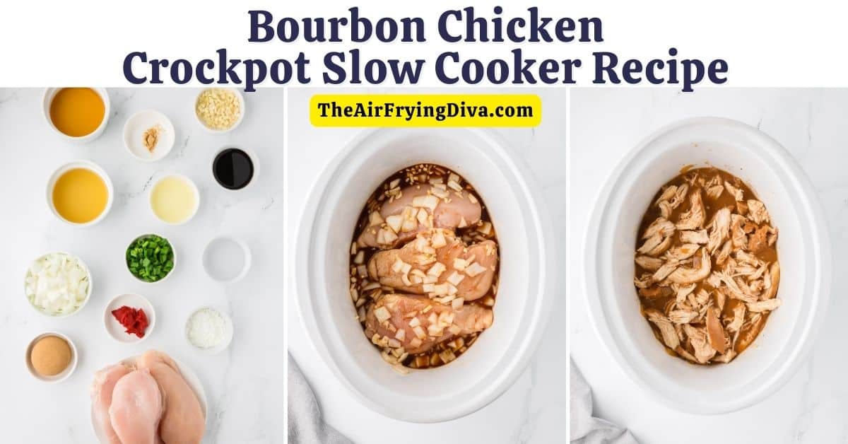 Crockpot Bourbon Chicken (Slow Cooker)  Recipe, deliciously slow cooked tender and flavorful sweet and sour chicken breasts.