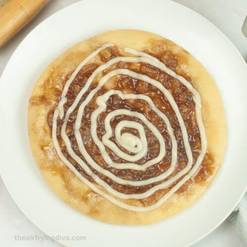 Caramel Apple Dessert Pizza Air Fryer Recipe