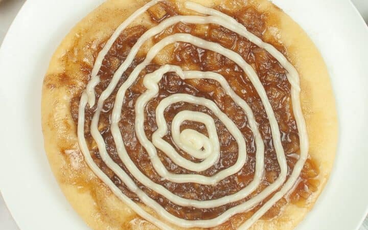 Caramel Apple Dessert Pizza Air Fryer Recipe