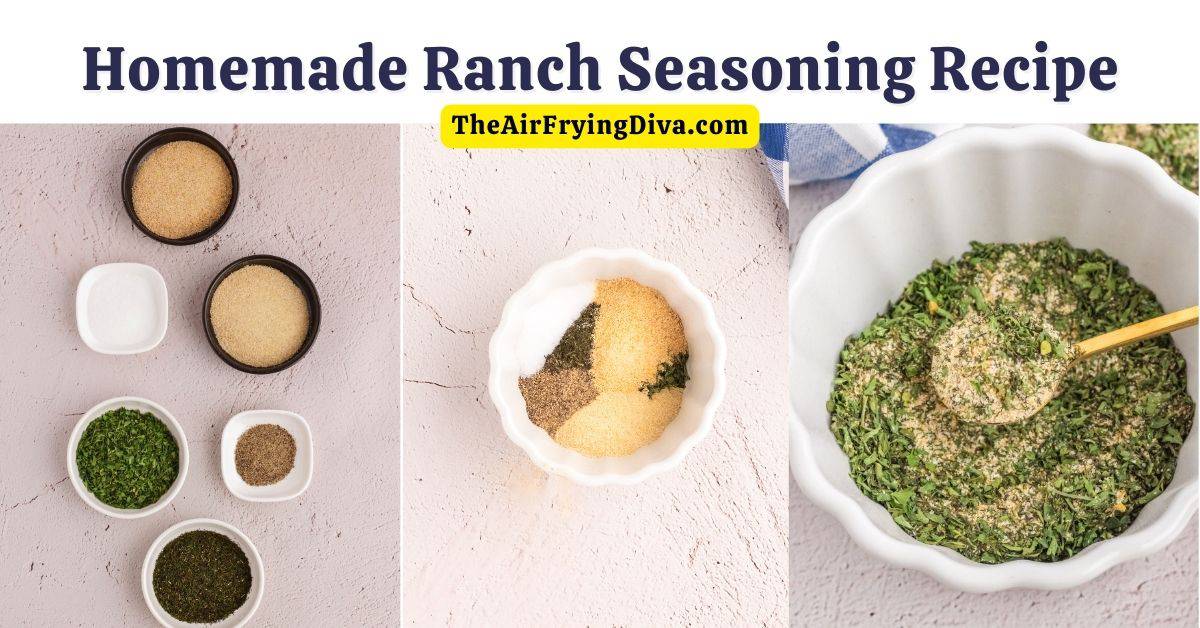 Homemade Ranch Seasoning Recipe, a simple recipe for seasoning that can be used for dressings, marinades, dips, and more.