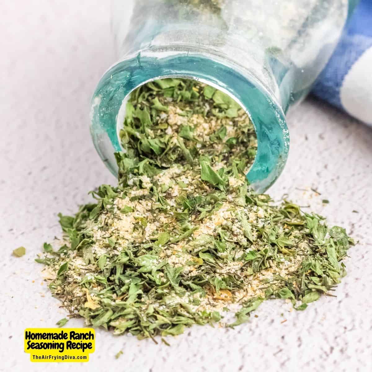 Homemade Ranch Seasoning Recipe, a simple recipe for seasoning that can be used for dressings, marinades, dips, and more.