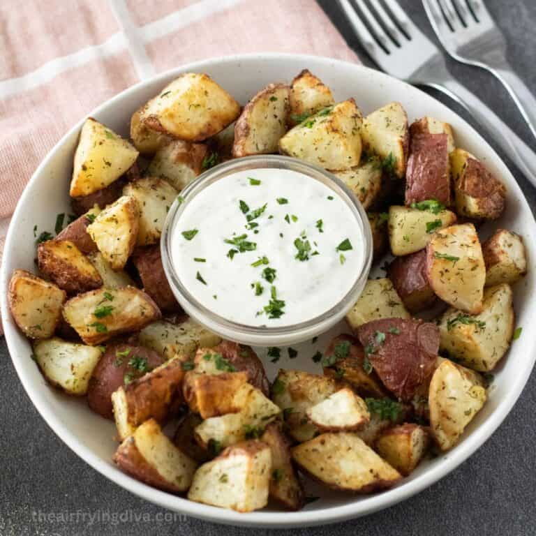 Air Fryer Ranch Potatoes - theairfryingdiva.com