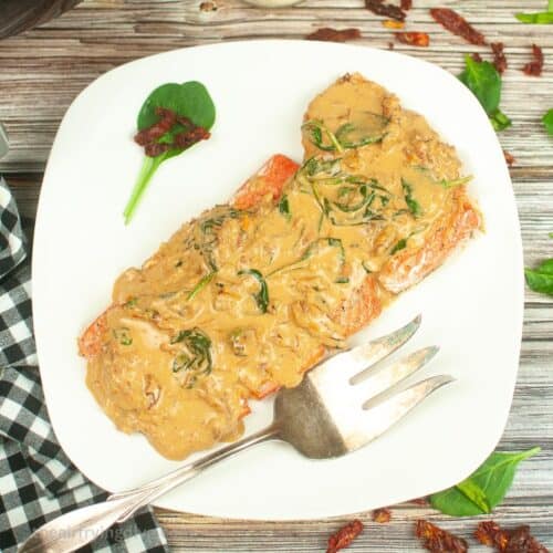 Air Fryer Tuscan Salmon Recipe