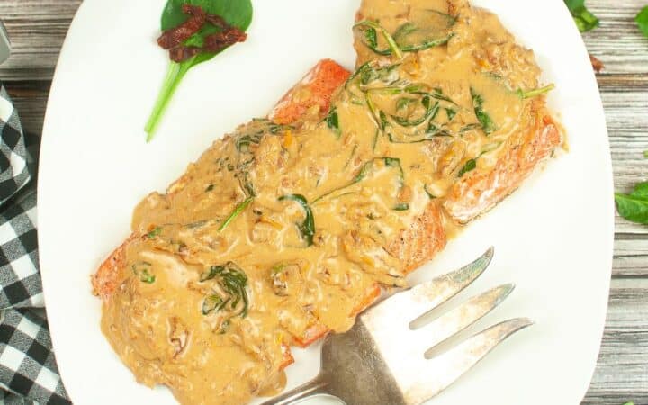 Air Fryer Tuscan Salmon Recipe