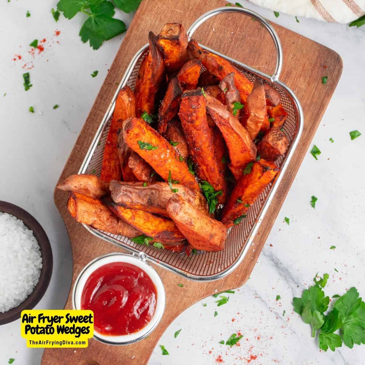 Make delicious Air Fryer Sweet Potato Wedges with this easy recipe. Crispy and flavorful, they make a perfect side dish for any meal.