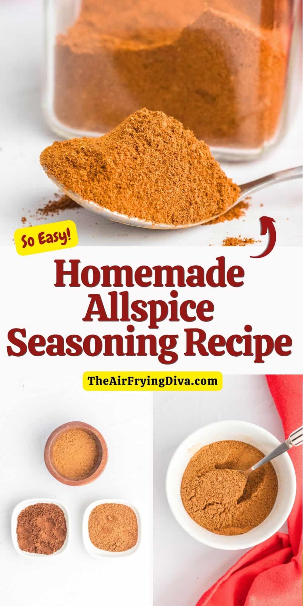 Homemade Allspice Blend Recipe, a simple three ingredient blend of common spices which can be used in a variety of recipes.