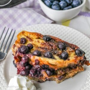 Crockpot Blueberry French Toast Casserole