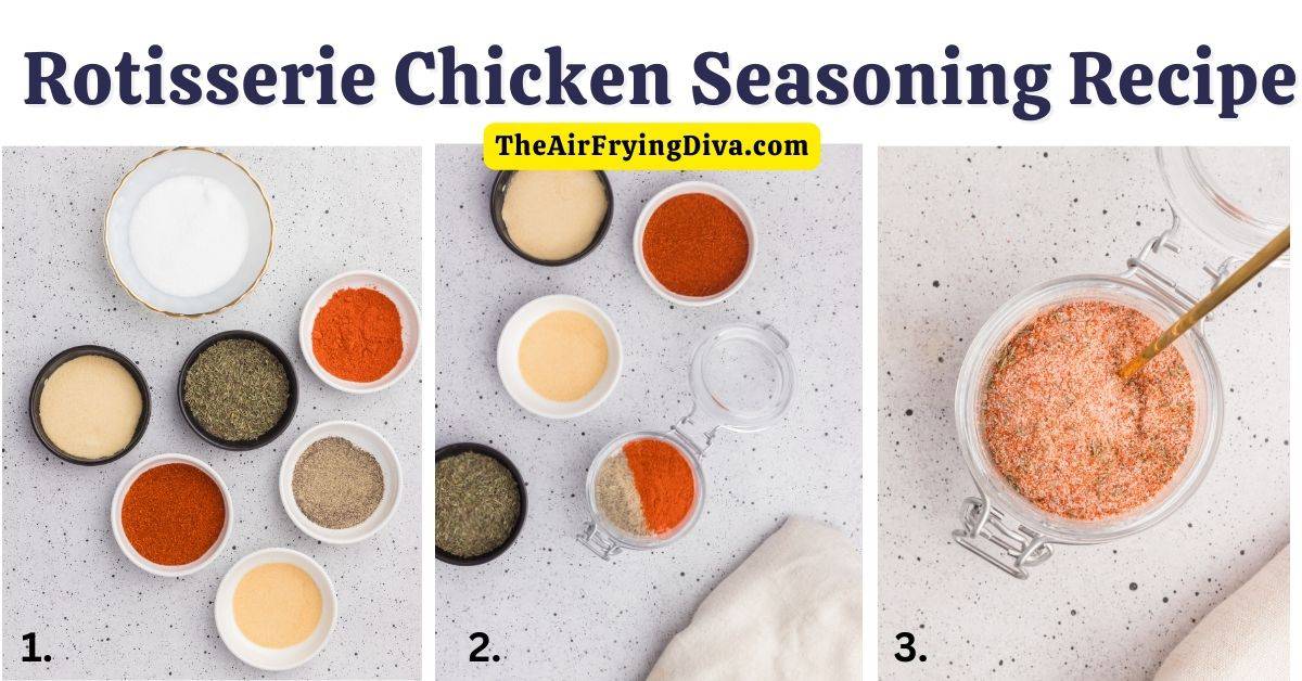 Rotisserie Chicken Seasoning Recipe, make your own chicken that tastes just like the store bought kind. Easy and tasty recipe.