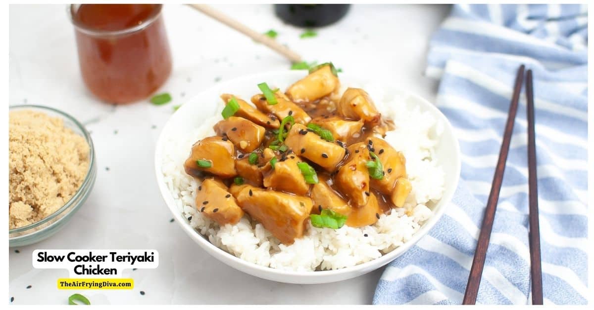 Slow Cooker Teriyaki Chicken, an easy and delicious Crockpot chicken recipe made with honey and soy sauce slow cooked to perfection.