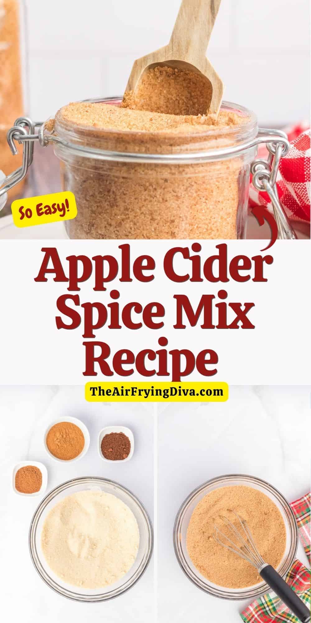 Make your own Apple Cider Spice Mix at home with this simple recipe using aromatic spices. Perfect for apple cider and other beverages.