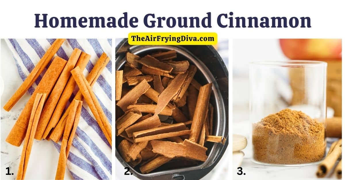 Homemade Ground Cinnamon, an easy recipe for making ground cinnamon spice for baking at home in a matter of minutes.