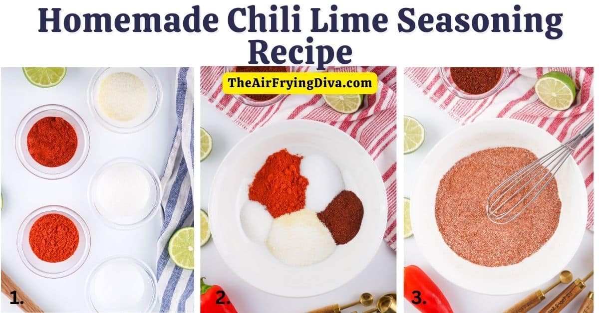 Homemade Chili Lime Seasoning Recipe, a simple recipe for a versatile and flavorful seasoning blend that is spicy and citrusy.