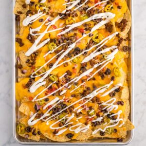 Cheesy Sheet Pan Nachos