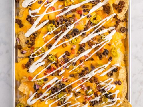 Cheesy Sheet Pan Nachos