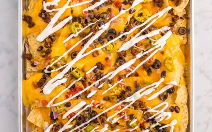 Cheesy Sheet Pan Nachos