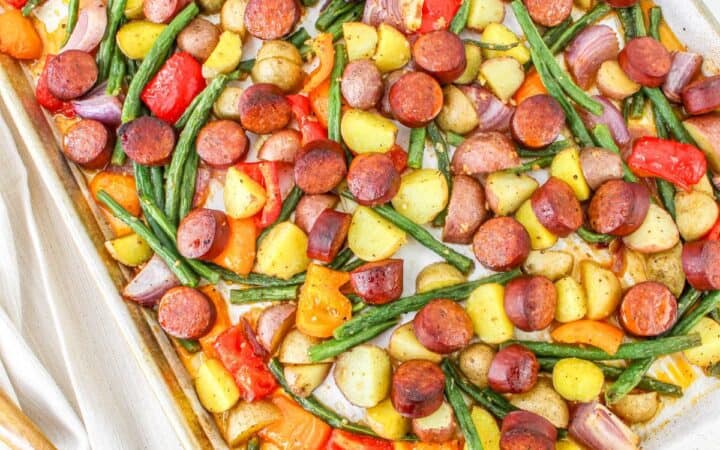 Sheet Pan Cajun Sausage with Vegetables