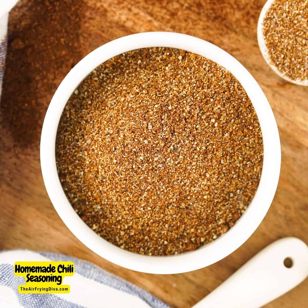 Homemade Chili Seasoning, a simple six ingredient recipe for seasoning that can be used to make chili with or use as a seasoning.