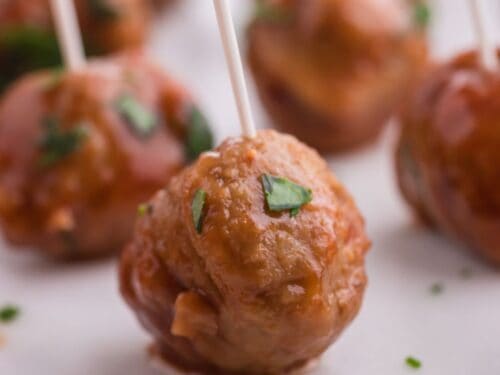 Crockpot Cranberry Barbecue Meatballs