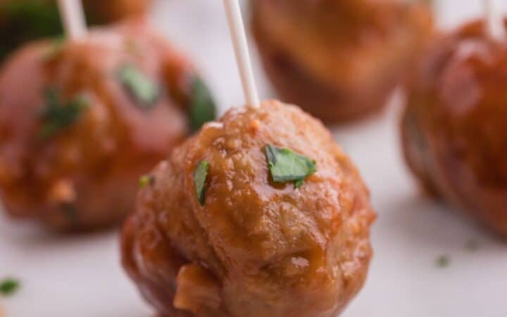 Crockpot Cranberry Barbecue Meatballs