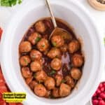 Crockpot Cranberry Barbecue Meatballs