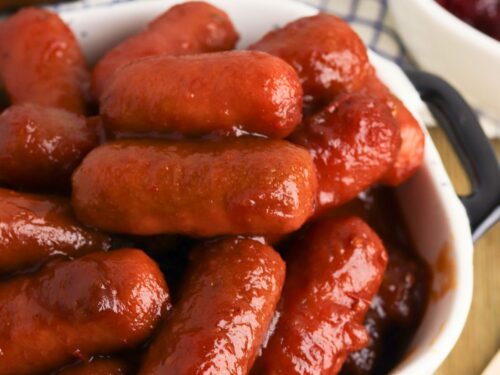 Crockpot Cranberry Chili Cocktail Sausages