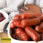 Crockpot Cranberry Chili Cocktail Sausages