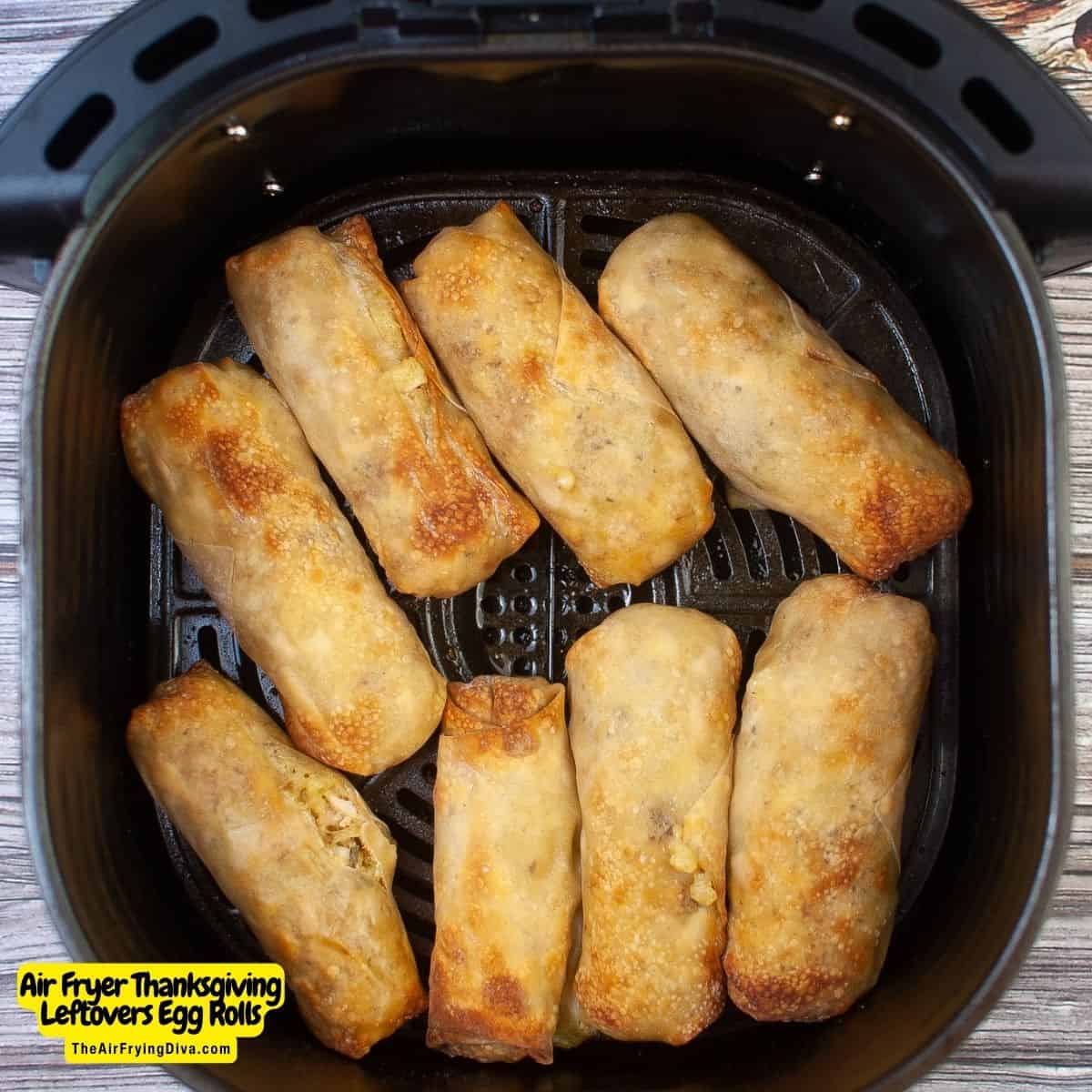 Air Fryer Thanksgiving Leftovers Egg Rolls, a deliciously creative way to repurpose your holiday leftovers in minutes