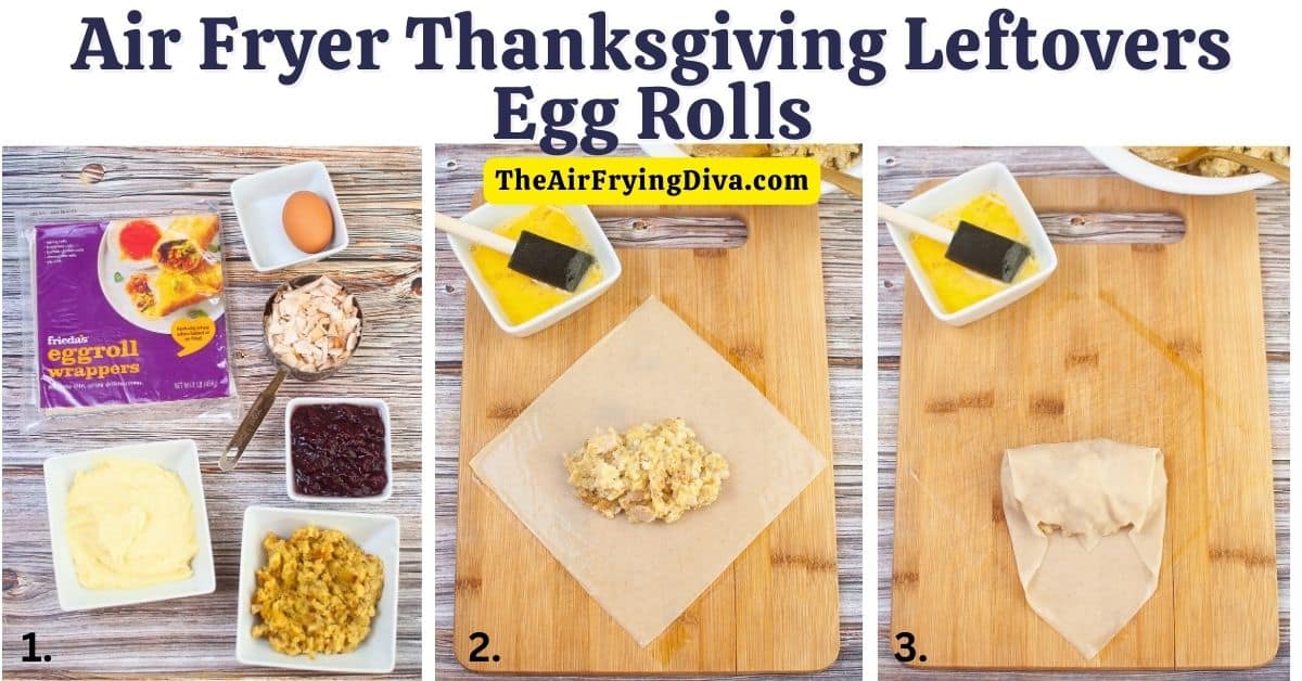 Air Fryer Thanksgiving Leftovers Egg Rolls, a deliciously creative way to repurpose your holiday leftovers in minutes