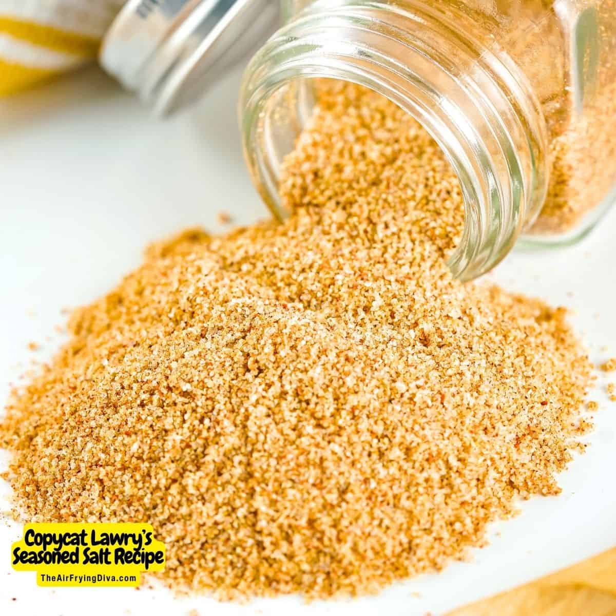 Copycat Lawry’s Seasoned Salt Recipe, a simple recipe for a versatile and flavorful seasoning blend that is bold  and flavorful.