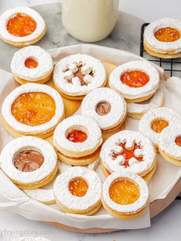 Air Fryer Holiday Linzer Cookies