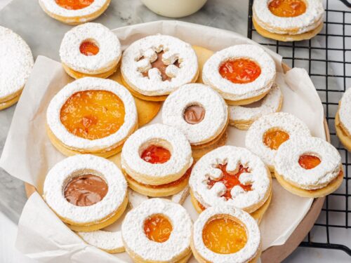 Air Fryer Holiday Linzer Cookies