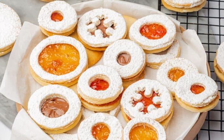 Air Fryer Holiday Linzer Cookies