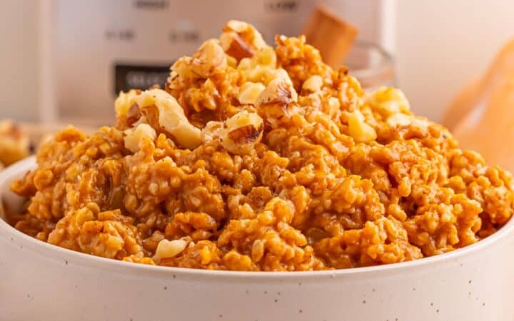 Crockpot Baked Pumpkin Oatmeal