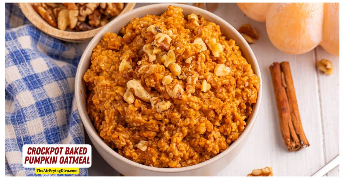 Crockpot Baked Pumpkin Oatmeal