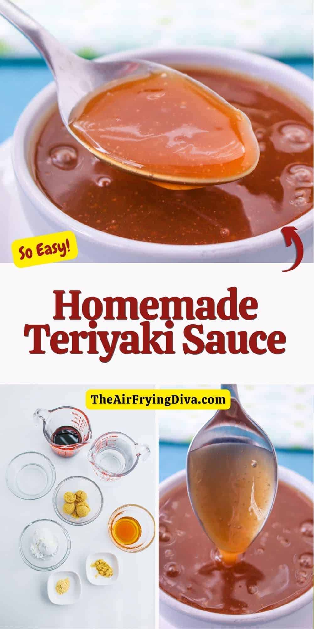 How to Make Homemade Teriyaki Sauce, a quick and easy 5 minute recipe for a delicious Asian marinade, glaze  or dipping sauce.