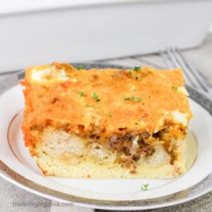 Easy Breakfast Casserole with Biscuits