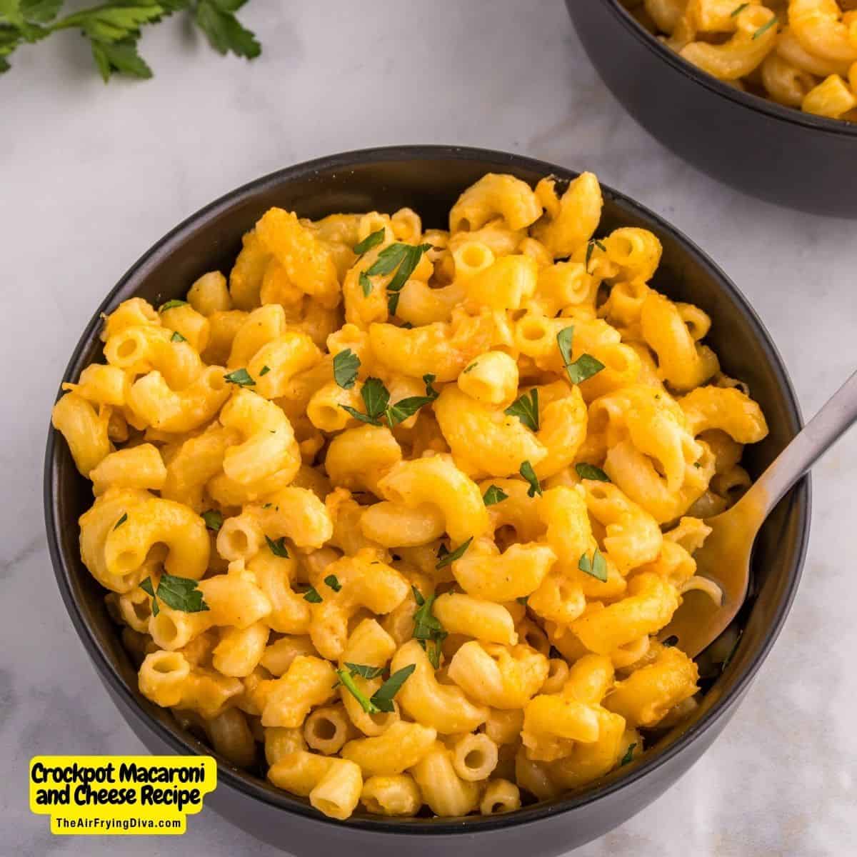 Crockpot Macaroni and Cheese Recipe and easy and made from scratch recipe for cheesy pasta cooked to perfection in a slow cooker.