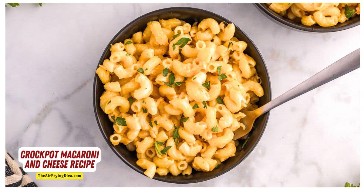 Crockpot Macaroni and Cheese Recipe and easy and made from scratch recipe for cheesy pasta cooked to perfection in a slow cooker.