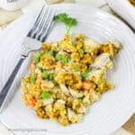 Leftover Turkey Pot Pie with Stuffing Crust