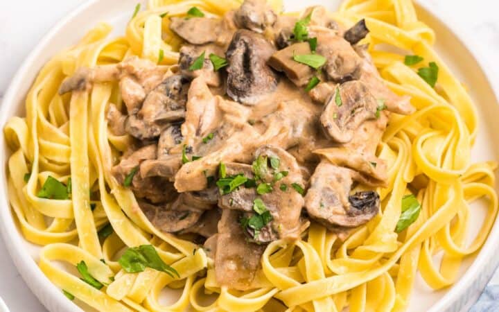 Slow Cooker Chicken Stroganoff