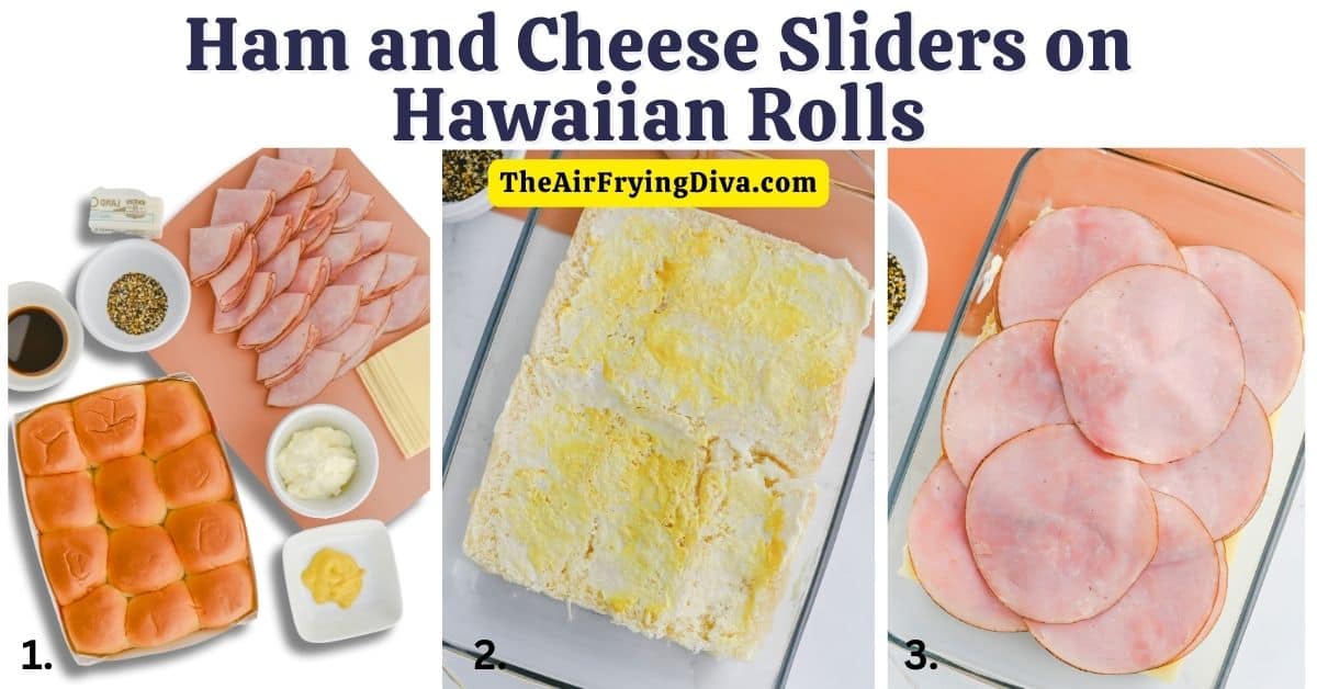 Ham and Cheese Sliders on Hawaiian Rolls,  a delicious and easy-to-make appetizer or meal recipe made with black forest ham and sweet rolls.